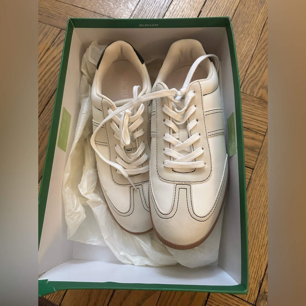New J.Crew field sneakers in natural black size 7.5 - Picture 4 of 5